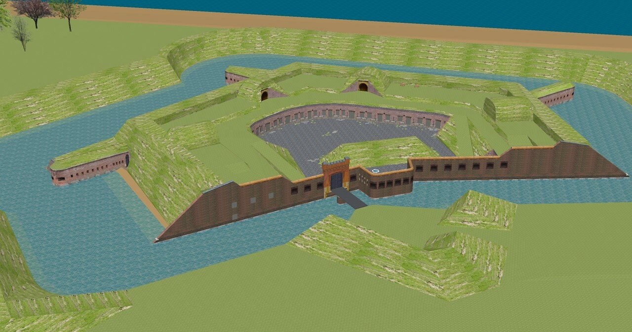 Baltijsk fort  zapadnyj-3D