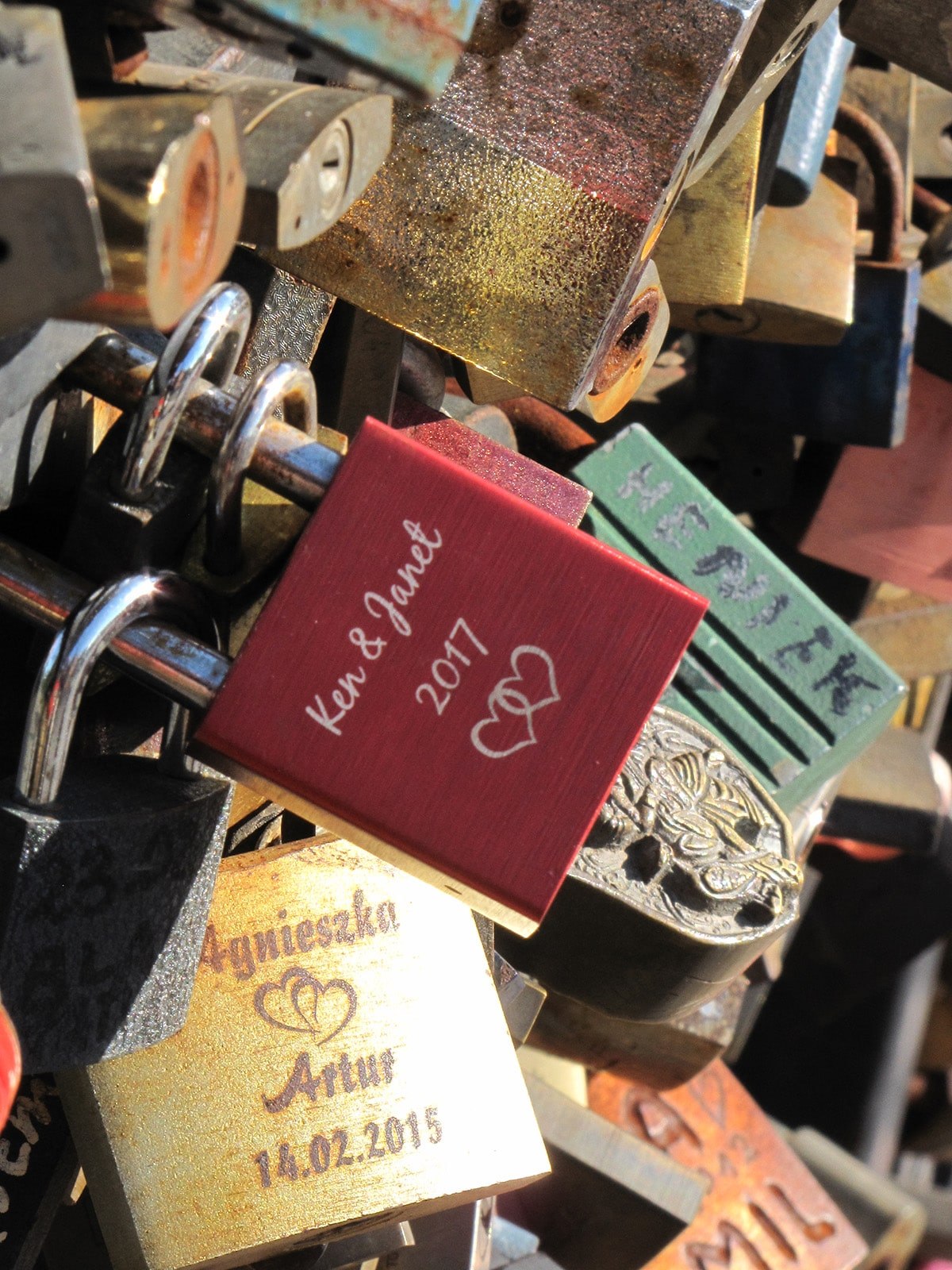 Gdansk Bread bridge padlock