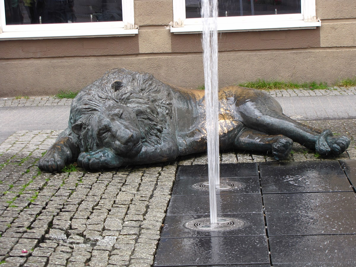 Gdansk Four Quarters Fountain lion