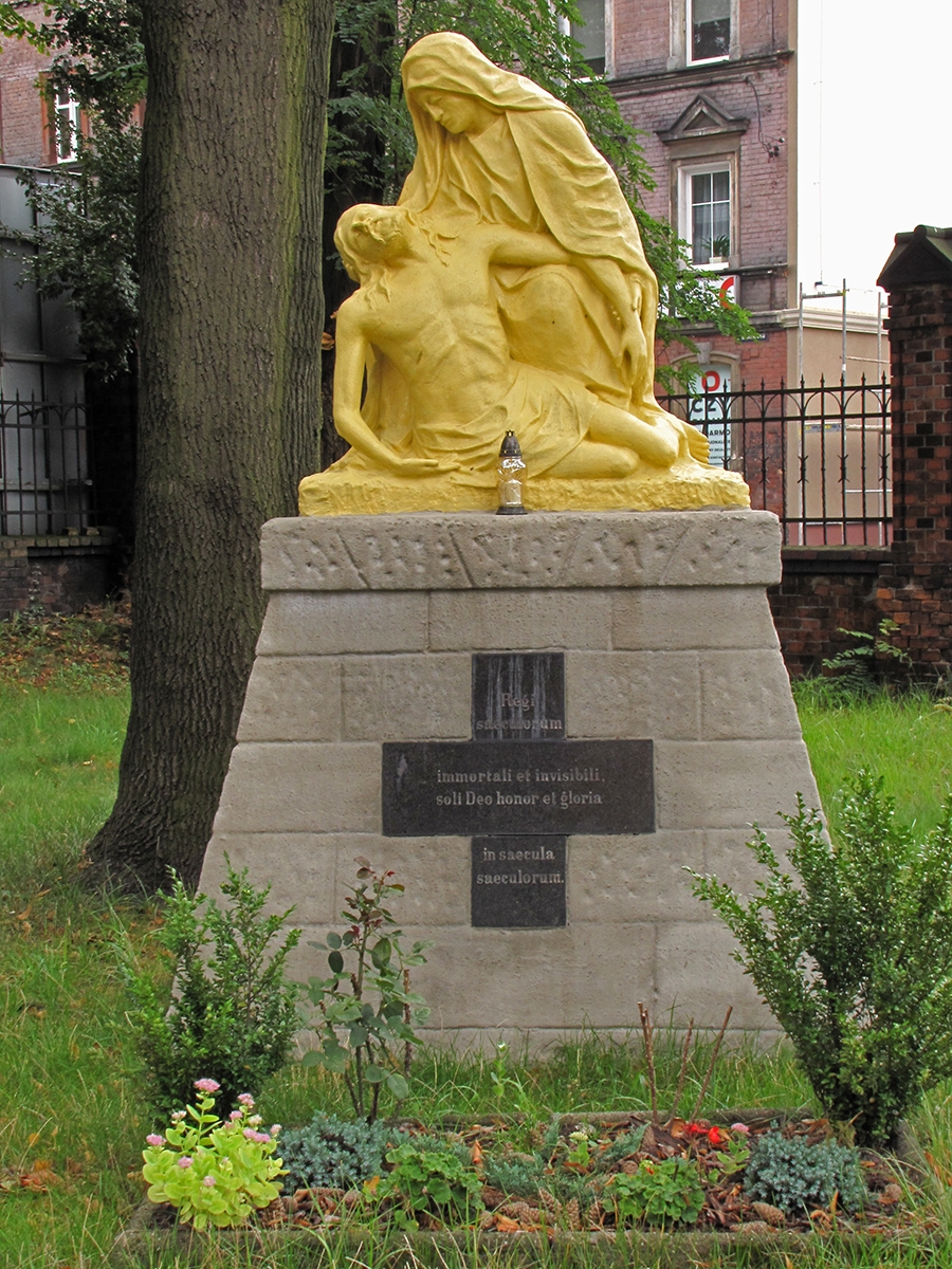 Katowice Peter and Paul church Virgin Mary and Christ sculpture