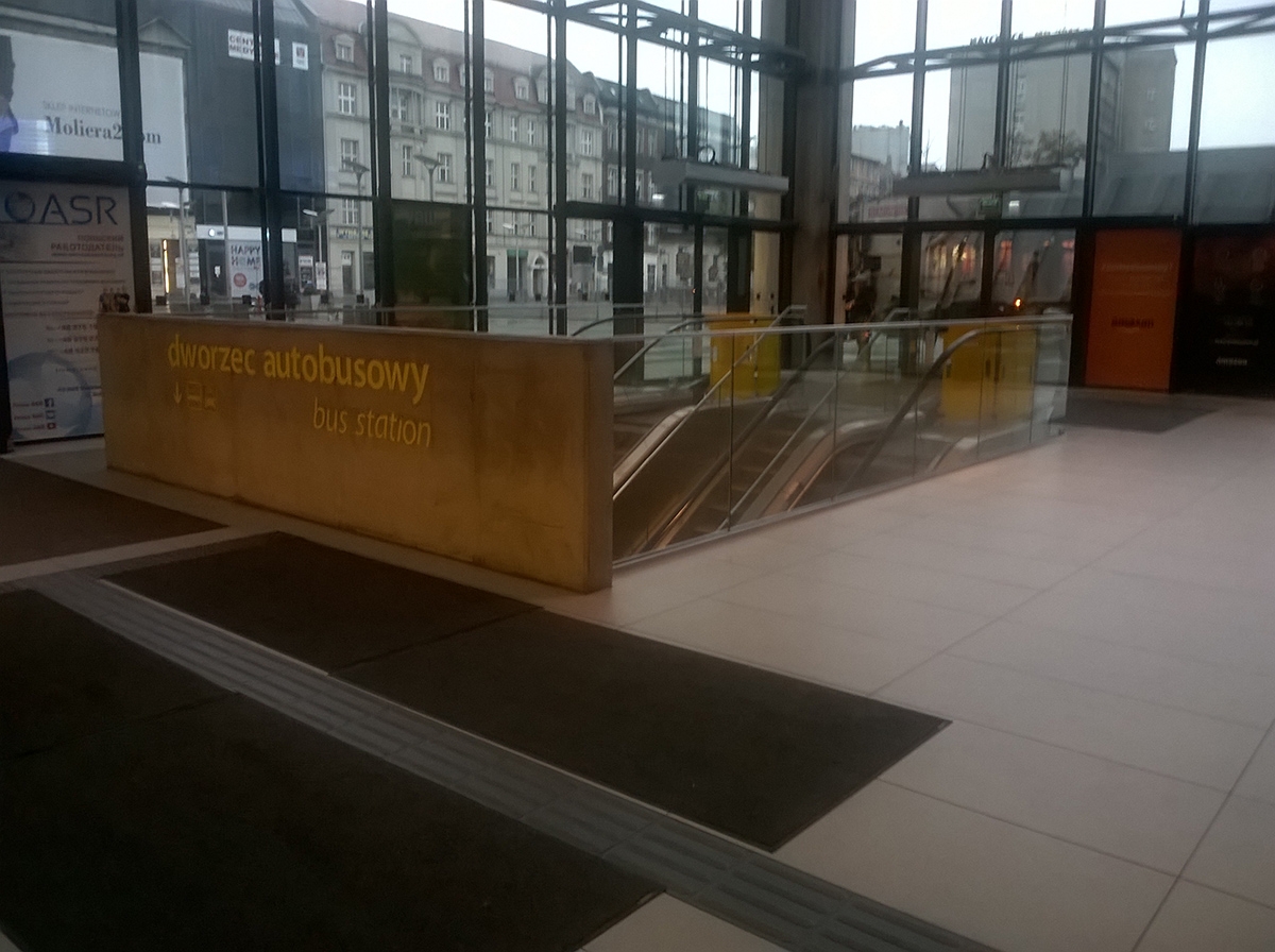 Katowice Railway station stairways to bus station
