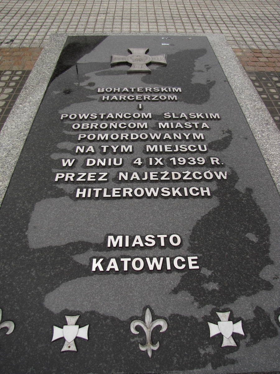 Katowice Silesian Scouts monument plate