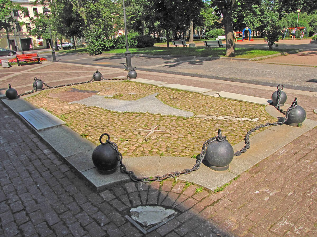 Kronstat - karta grada od granita