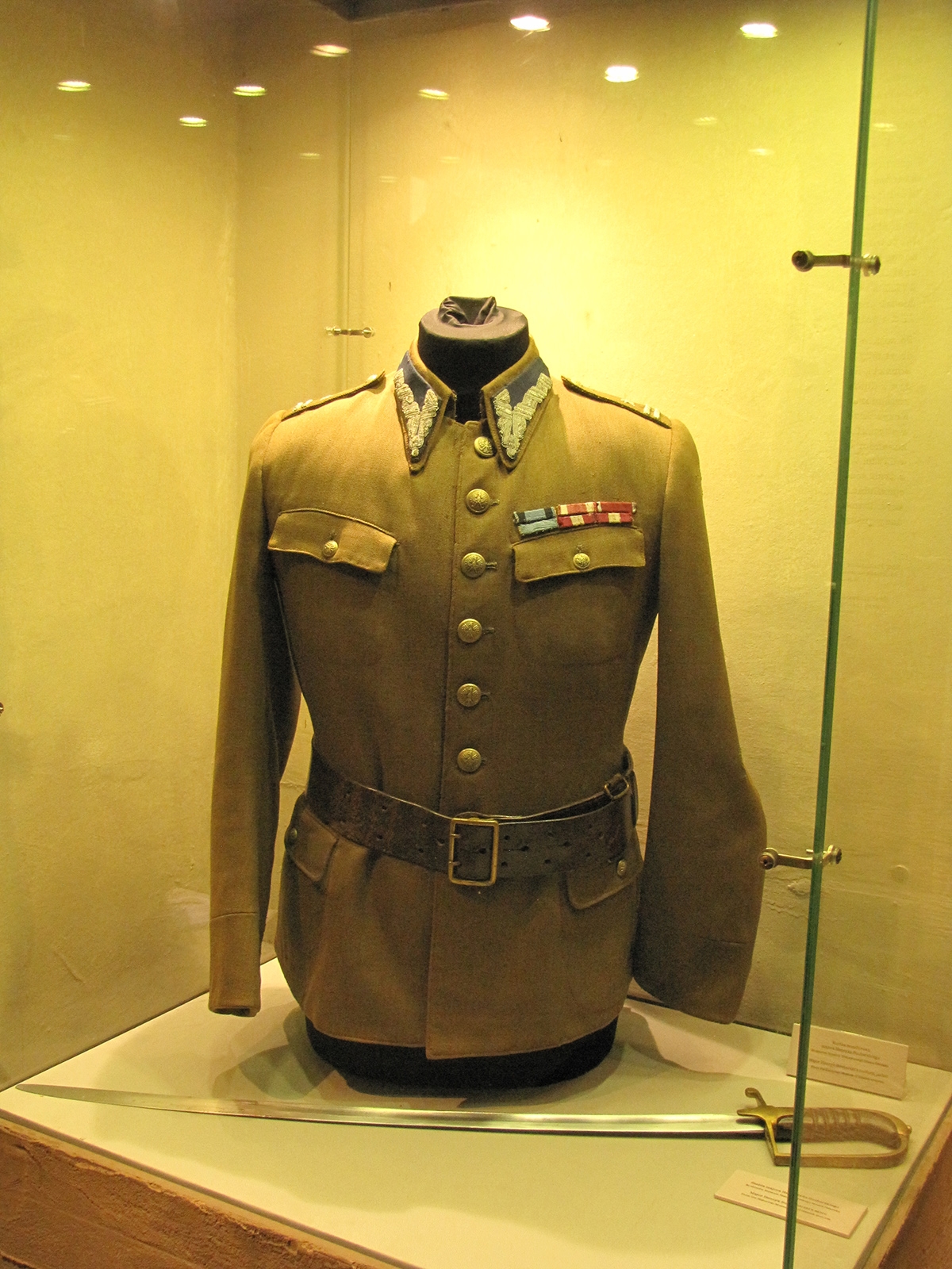 Museum Westerplatte Sucharski sabre and uniform