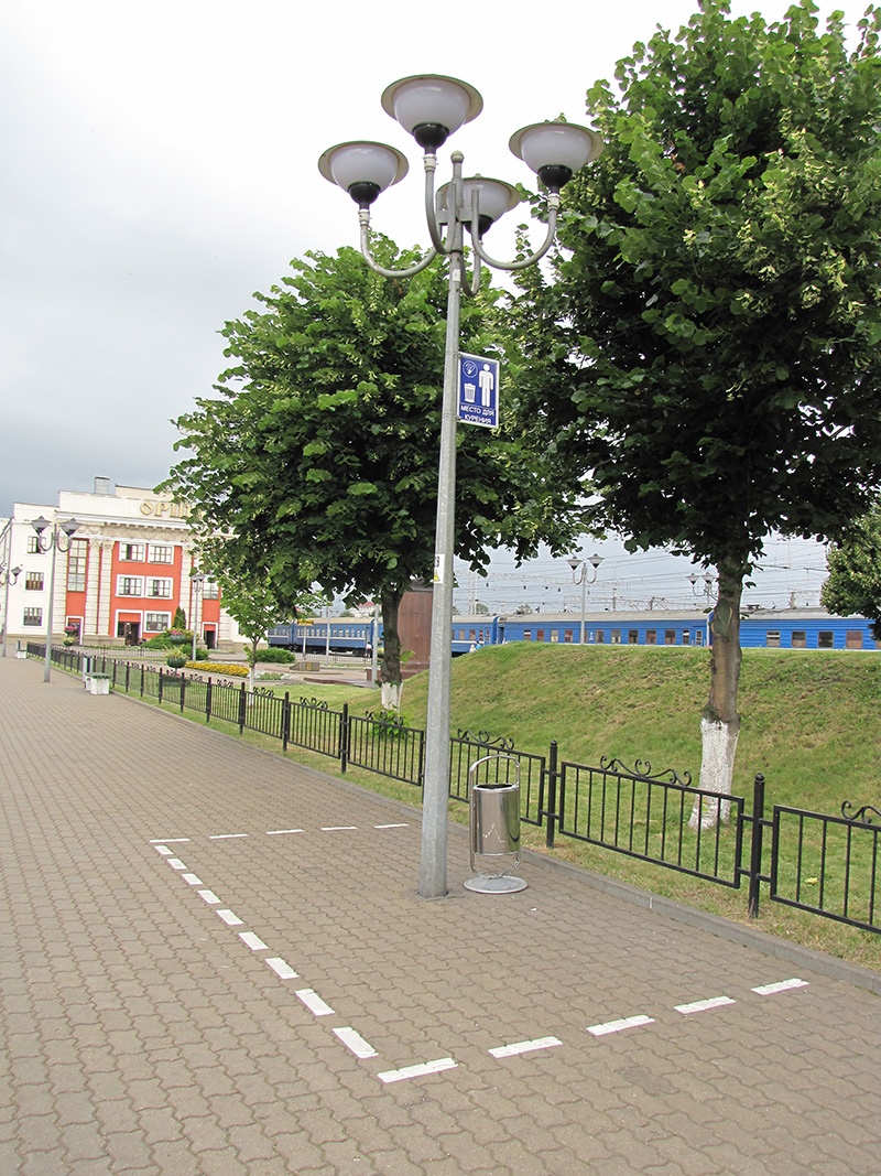 Orsha train station smokers area