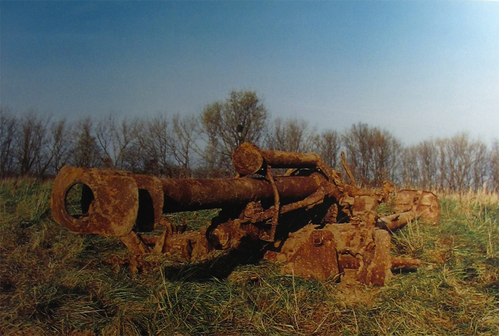 Salvaged German artillery