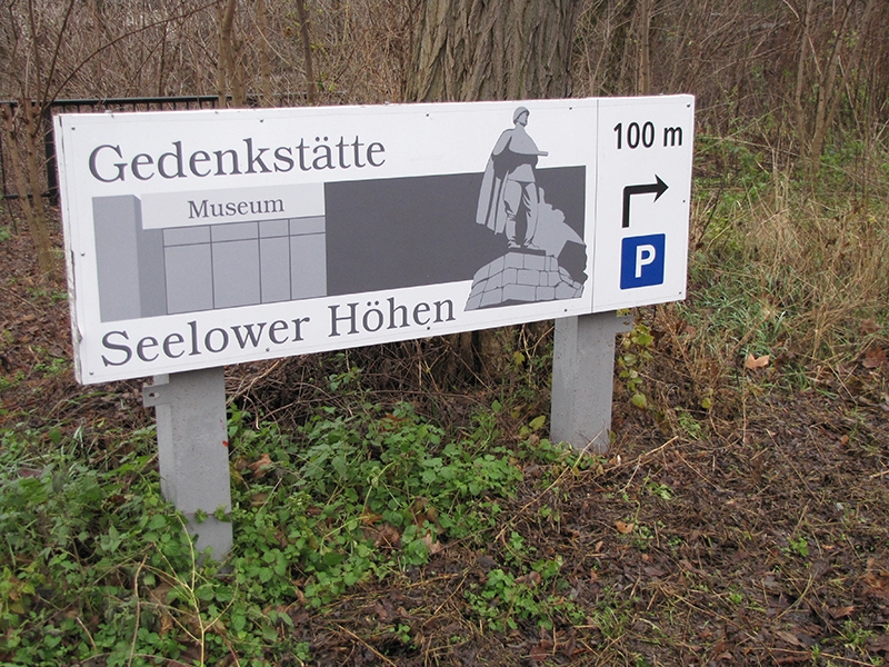 Seelow Heights Memorial sign