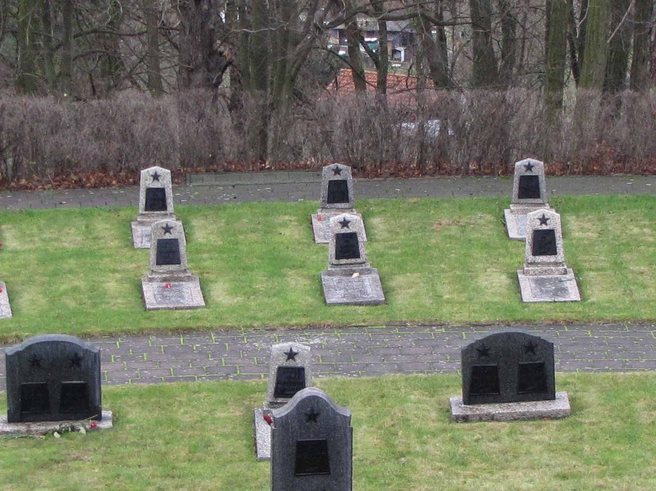 Seelow Heights Memorial tombstones