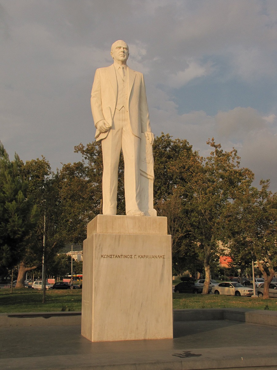 Statue of Konstantinos Karamanlis in Thessaloniki