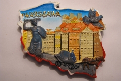 Souvenir magnet Warsaw