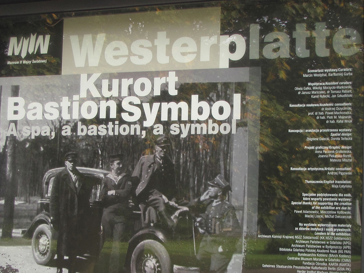 Westerplatte outdoor exhibition spa bastion symbol