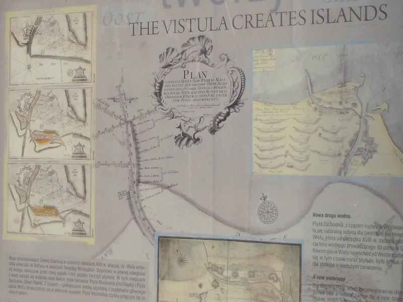 Westerplatte the Vistula creates islands
