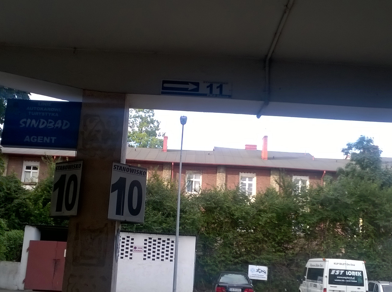 Gdansk bus station platform 11