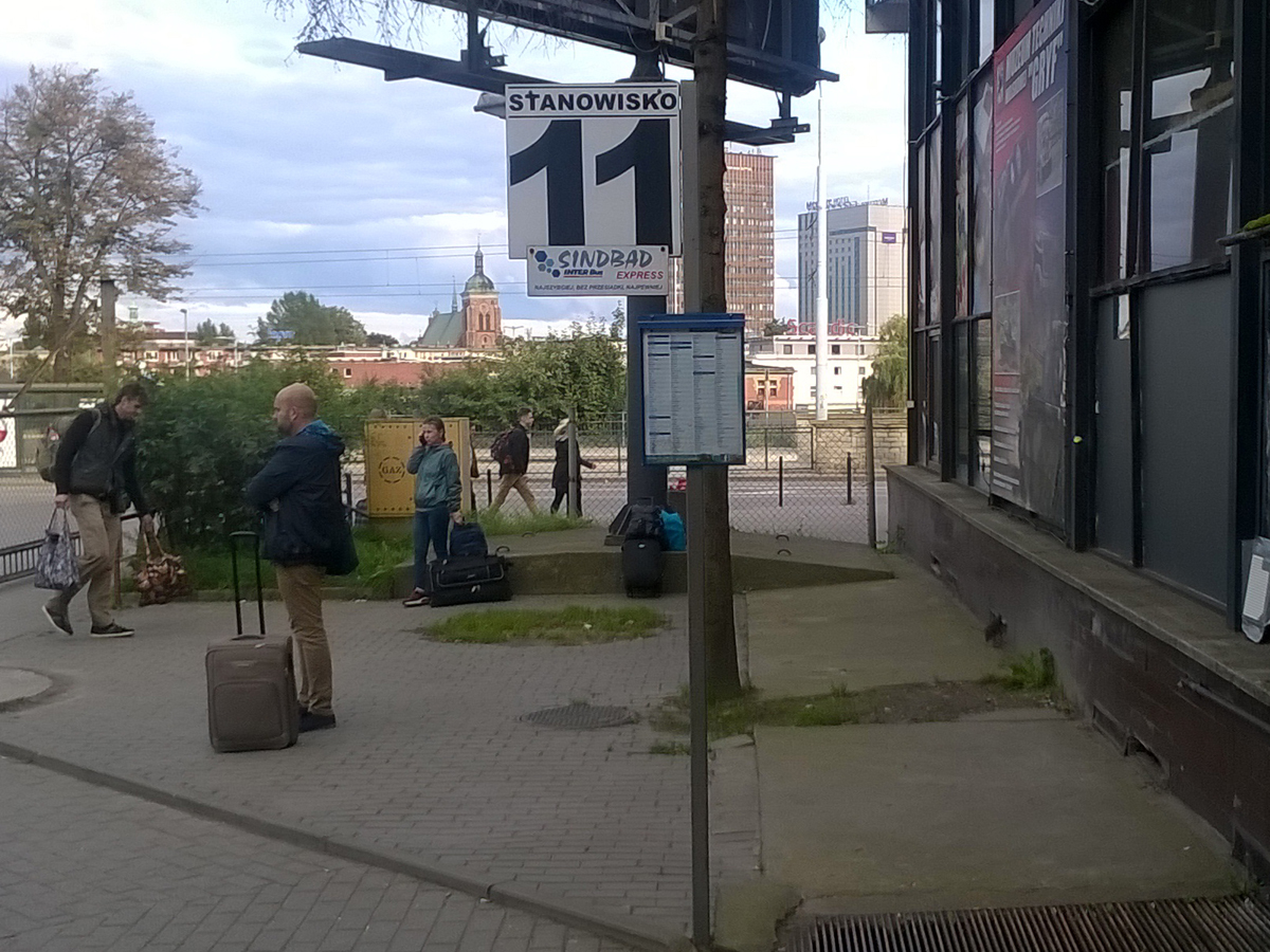 Gdansk bus station platform 11
